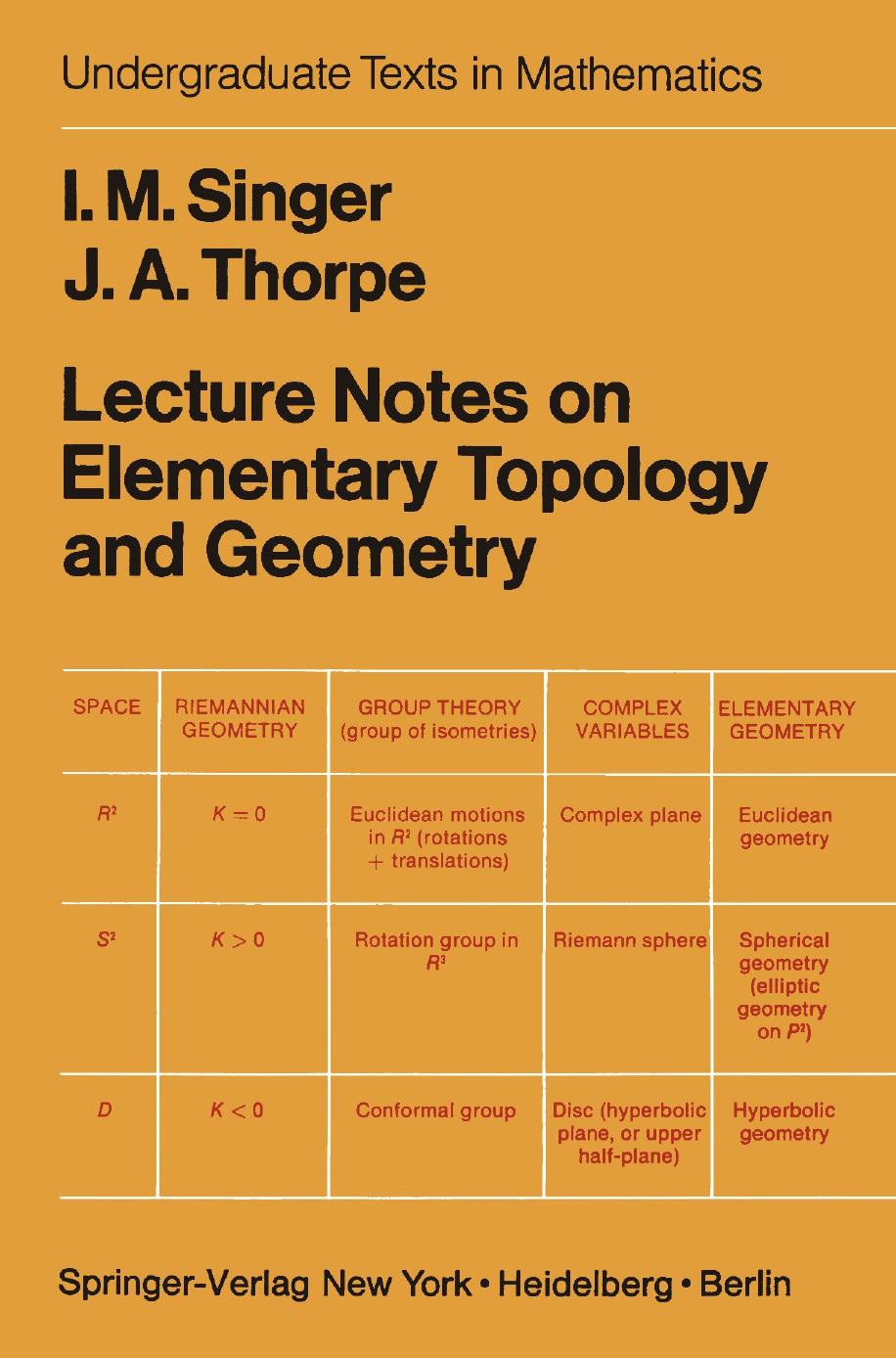 1_AHdlF4RW_I. M. Singer, J. A. Thorpe auth. Lecture Notes on Elementary Topology and Geometry